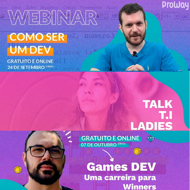 Eventos gratuitos e online sobre desenvolvimento de sistemas e jogos