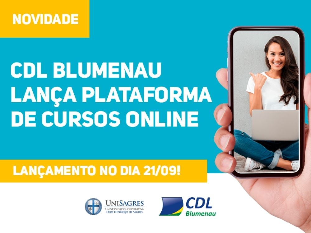 Conheça a plataforma de cursos online da CDL Blumenau, em parceria com a UniSagres