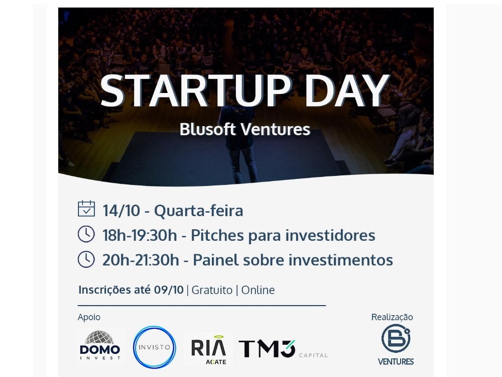 Blusoft promove Startup Day com investidores e empreendedores