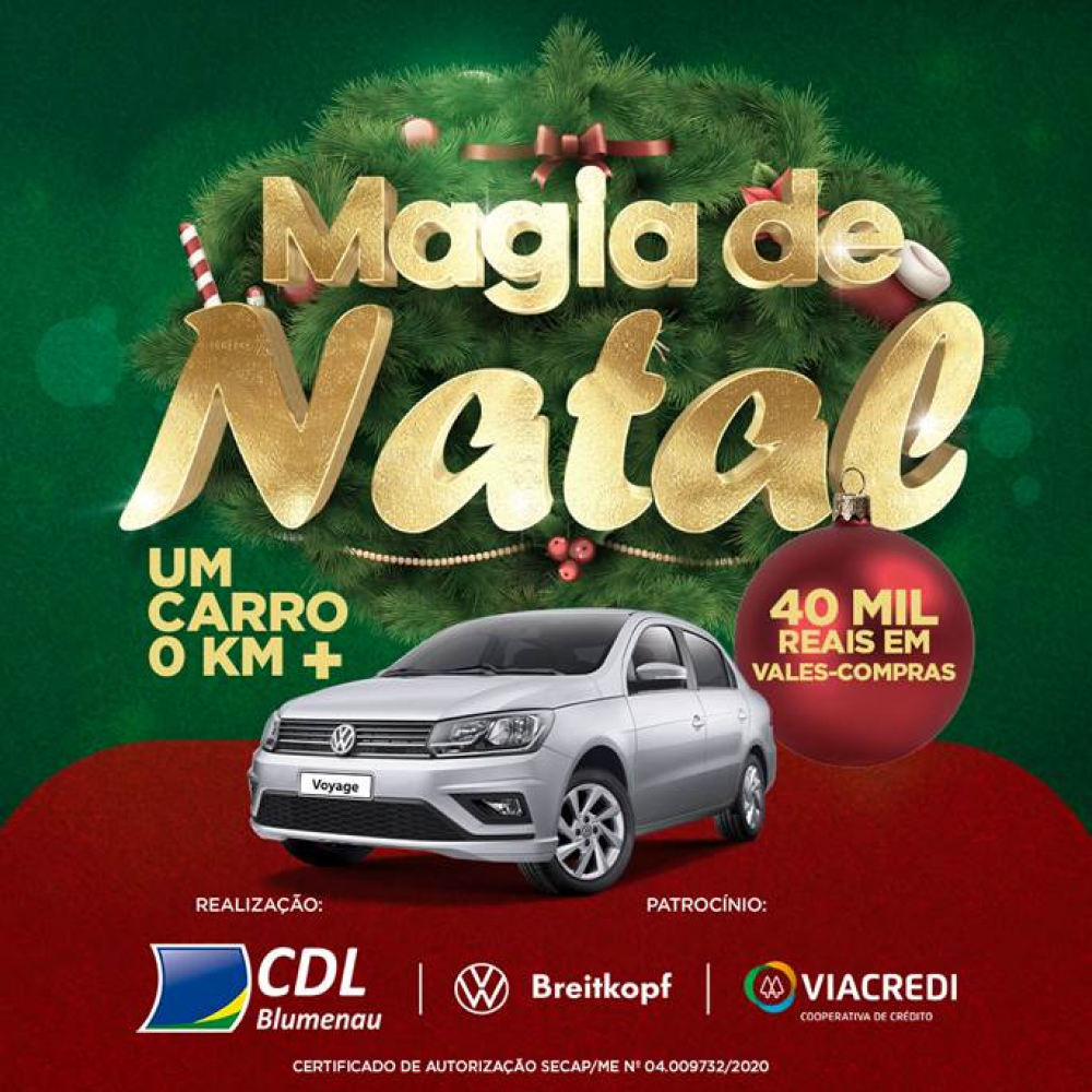 Consumidor já pode participar da promoção Magia de Natal, realizada pela CDL Blumenau