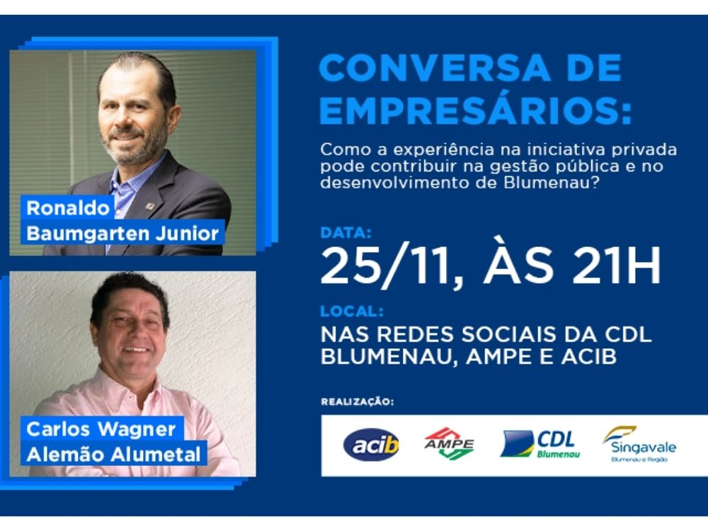 Entidades de Blumenau promovem conversa entre empresários