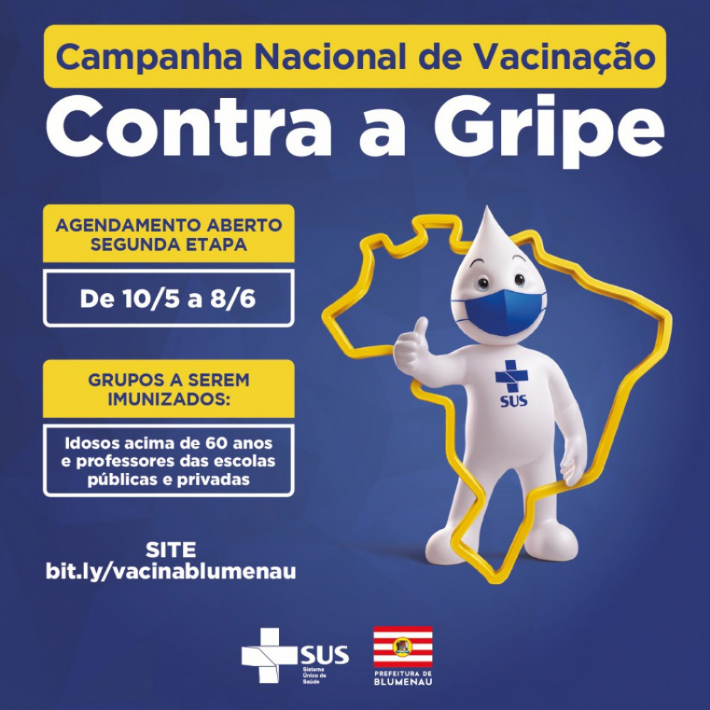 Blumenau inicia segunda etapa da Campanha de Vacinação contra a Gripe