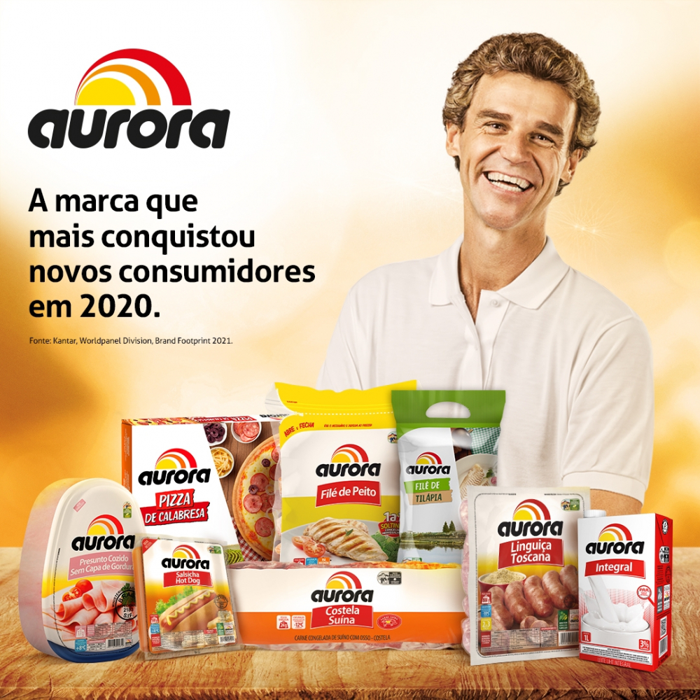 Aurora é a marca que mais conquistou novos consumidores em 2020 segundo a Kantar