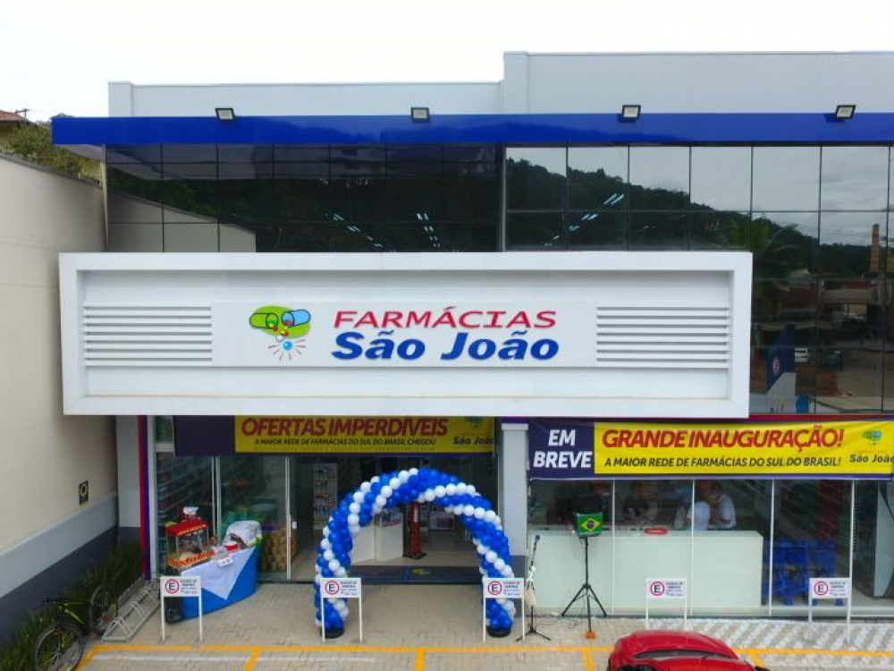 Farmácias São João, 4º maior rede de varejo farmacêutico do Brasil, inaugura nova loja em Blumenau