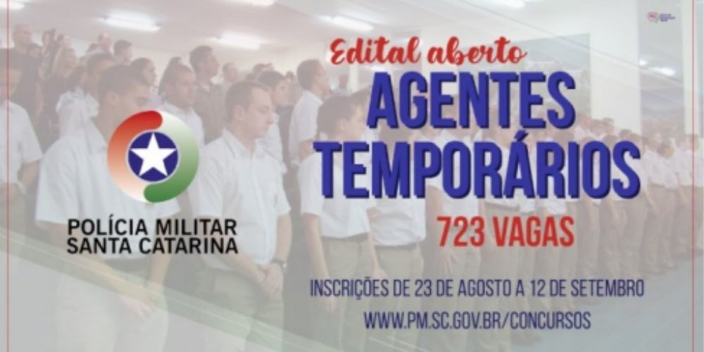 PMSC abre processo seletivo para Agentes Temporários