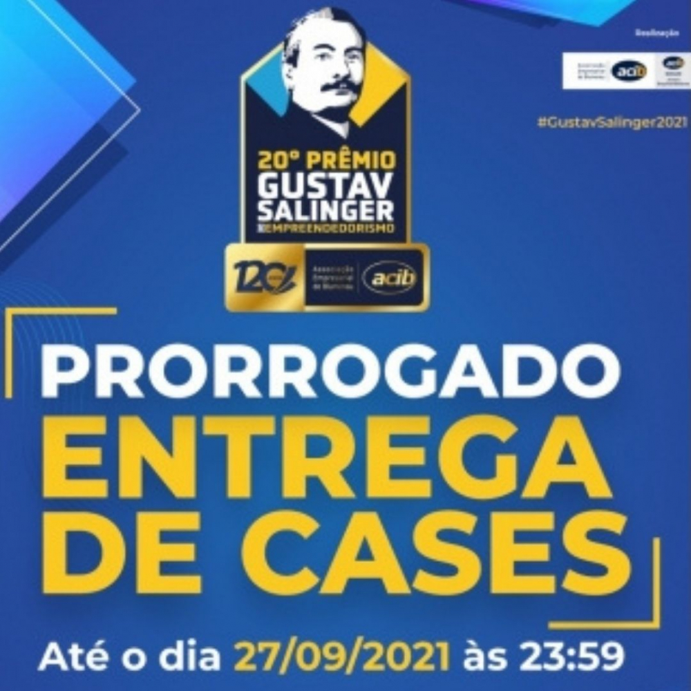 Inscrições para o 20º Prêmio Gustav Salinger de Empreendedorismo são prorrogadas