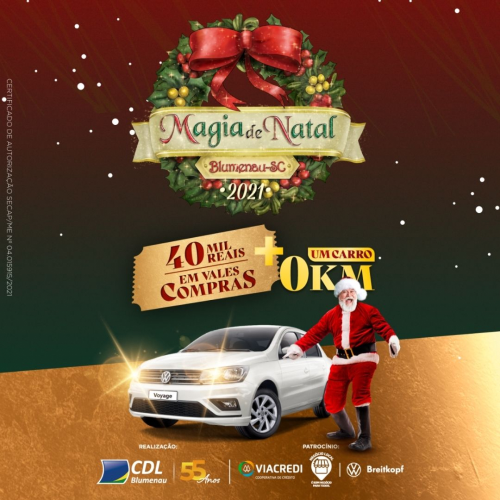 CDL Blumenau inicia a promoção Magia de Natal com mais de R$ 100 mil em prêmios