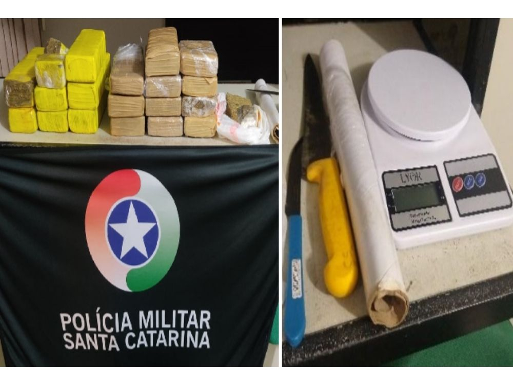 Homem é detido com mais de 11kg de maconha, no bairro Itoupava Norte