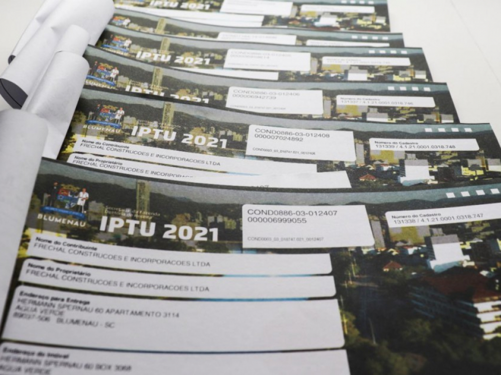 Última parcela do IPTU 2021 vence na próxima segunda-feira, dia 13