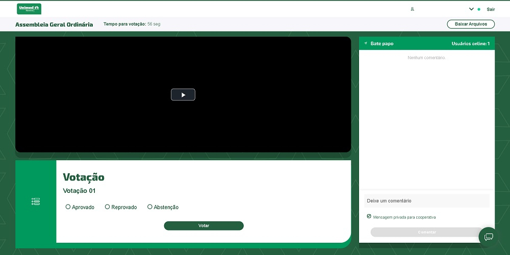 Assembleia digital da Unimed Blumenau alcança participação de mais de 90% dos cooperados