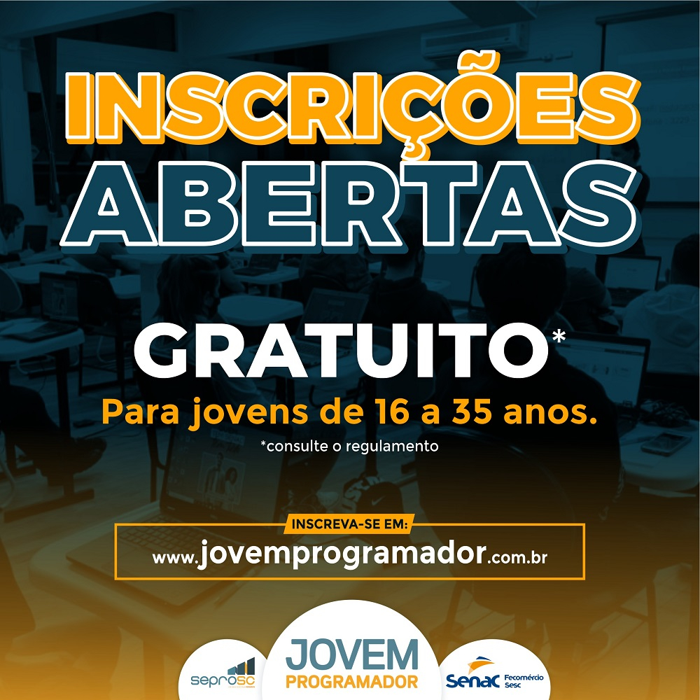 Abertas as inscrições para a 2ª edição do Jovem Programador