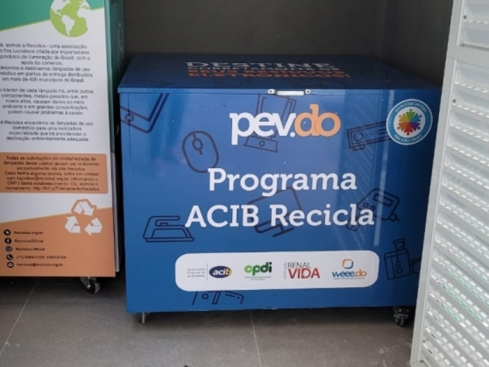 Acib Recicla conta com cinco pontos para entrega de lixo eletrÃ´nico