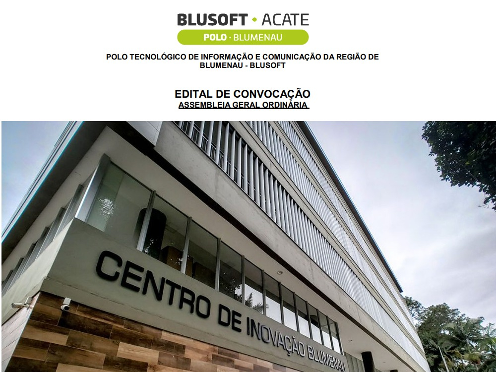 Edital de Convocação Assembleia Geral Ordinária Blusoft-Acate