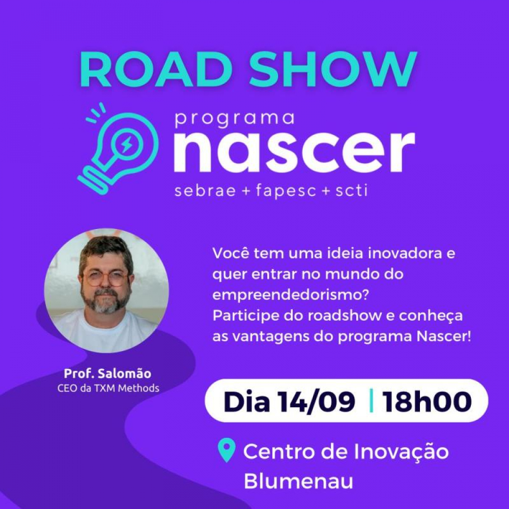 Centro de Inovação Blumenau sedia Road Show do Programa Nascer