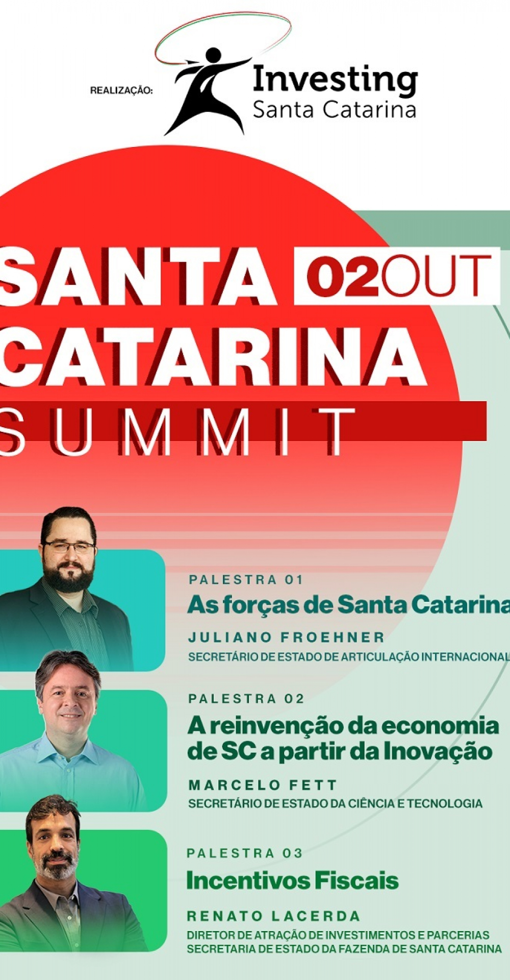 Investing Santa Catarina promove em 02/10 evento em SP para atração de investidores ao Estado