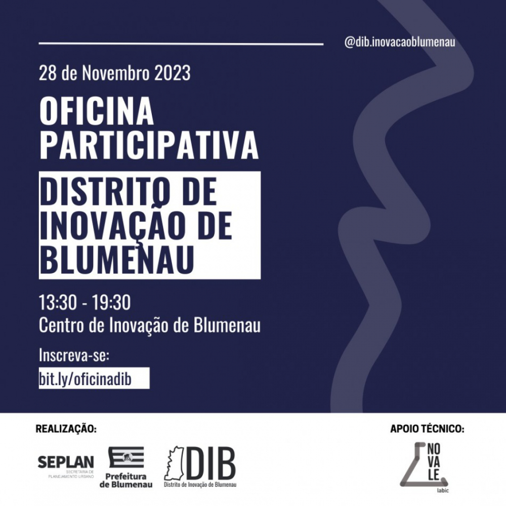Distrito de Inovação de Blumenau realiza oficina no mês de novembro