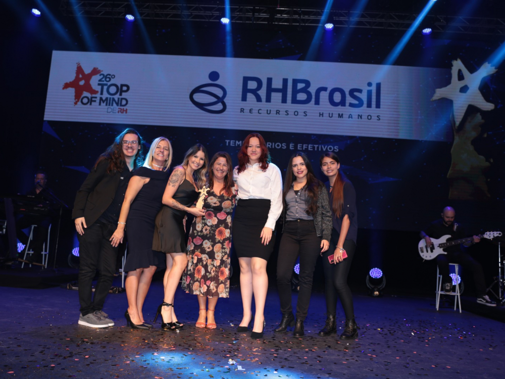 RHBrasil vence o prêmio Top of Mind de RH nas categorias Temporário e Efetivos