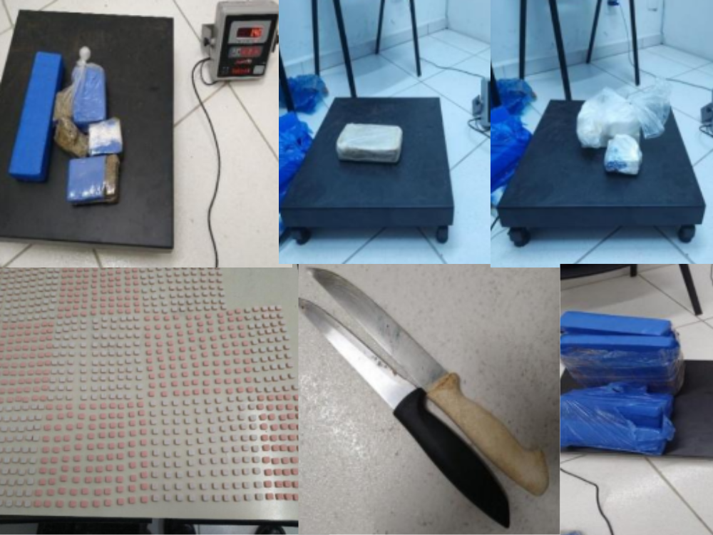 Homem é detido com maconha, cocaína, crack, ecstasy e outros materiais do tráfico