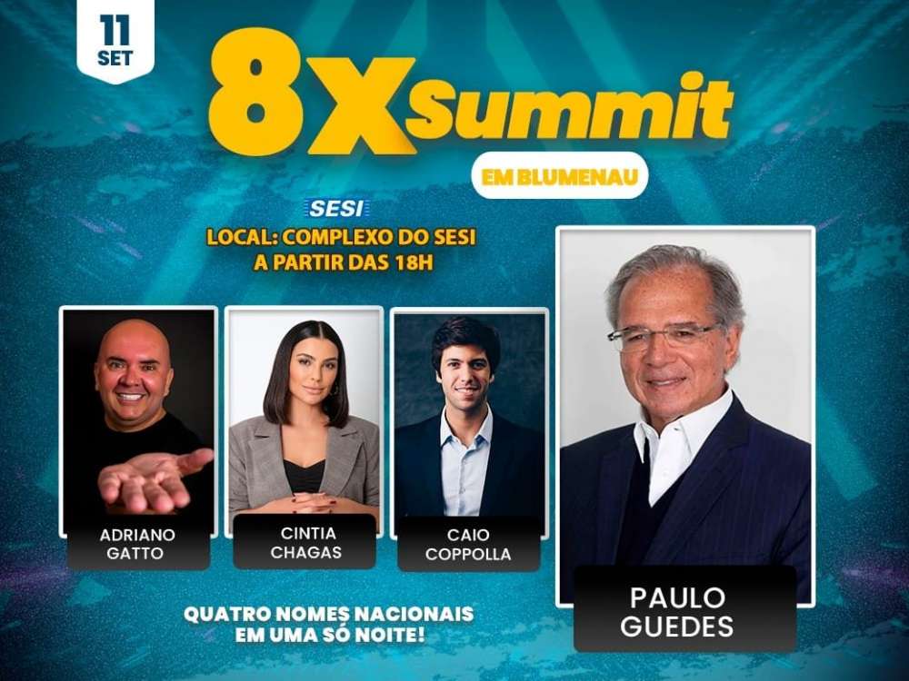 R5 Produções e ACIB trazem ex-ministro da Economia, Paulo Guedes, para palestra em Blumenau