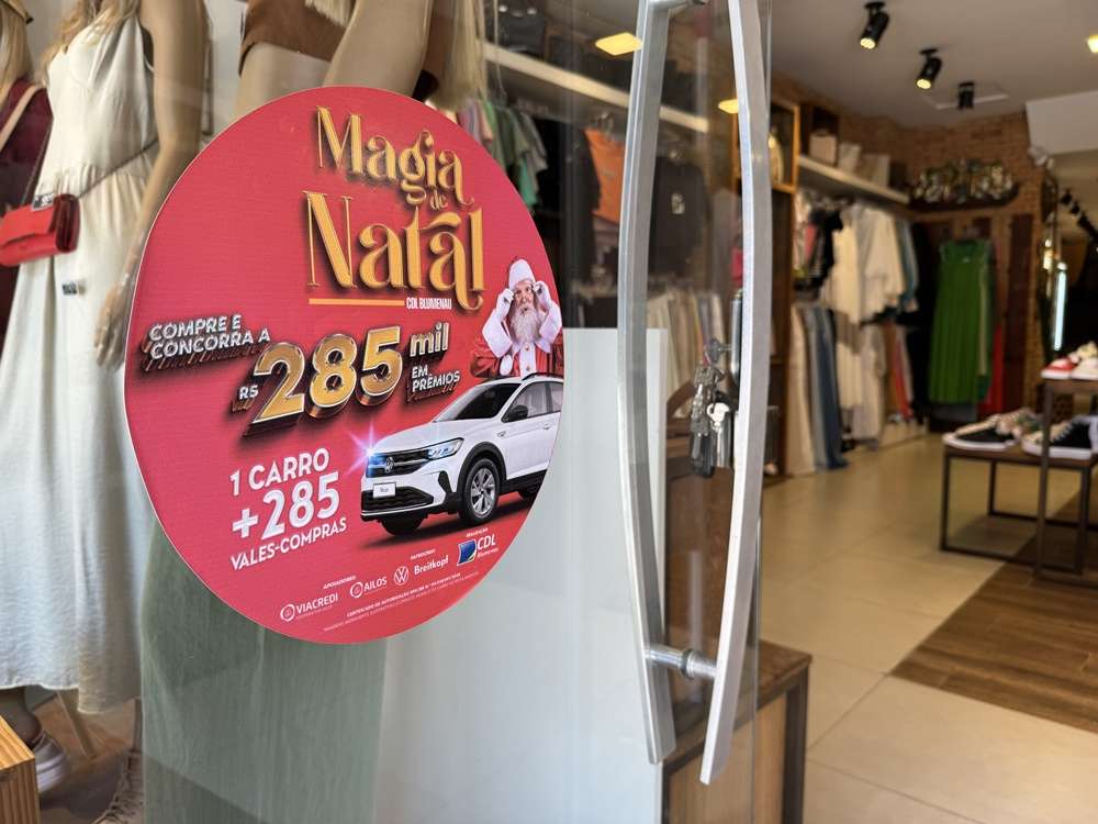 Campanha Magia de Natal da CDL Blumenau sorteará R$ 285 mil em prêmios