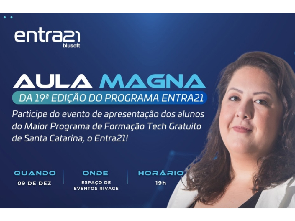 “Programação na era da IA” será tema da Aula Magna da 19ª edição do Programa Entra21