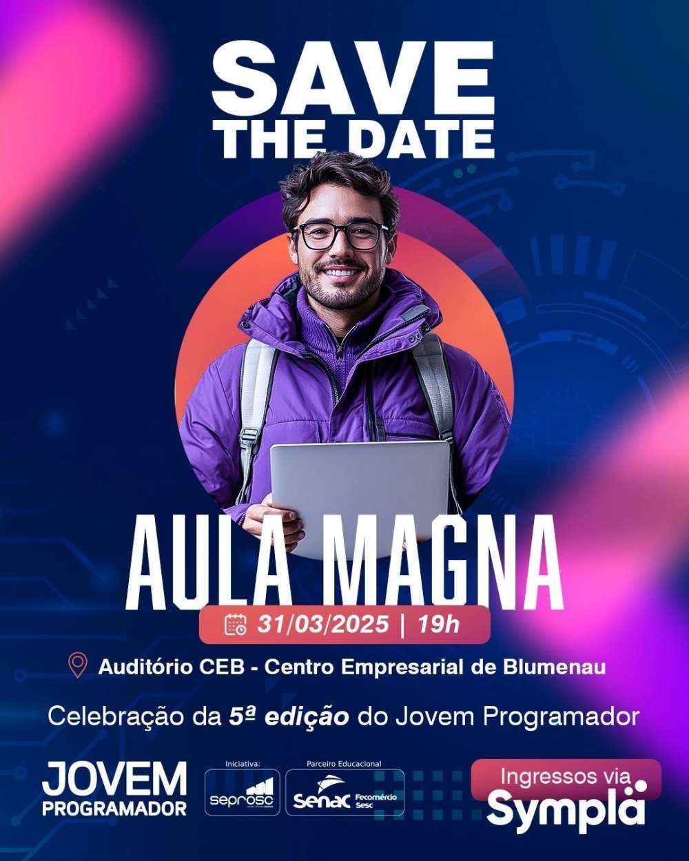 Aula Magna da 5ª edição do Jovem Programador acontece em Blumenau no dia 31 de março