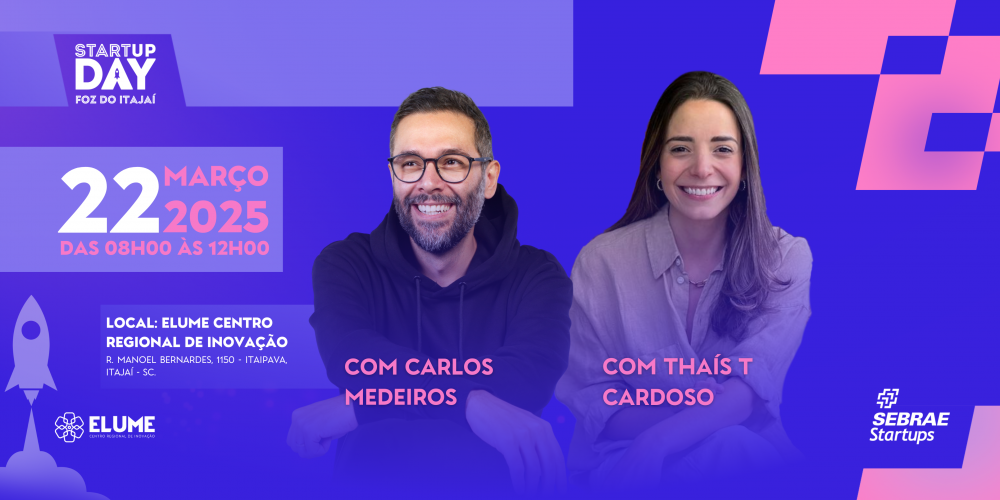 Itajaí recebe edição especial do Startup Day em parceria com o Elume Park