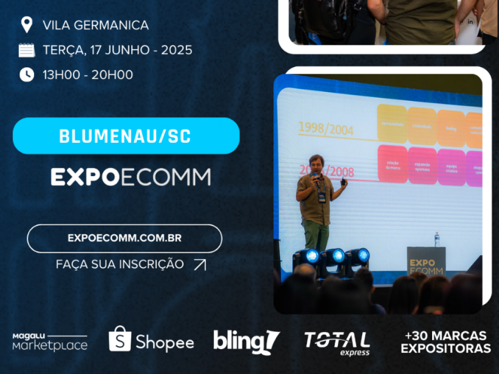 ExpoEcomm Blumenau 2025 deve reunir mil profissionais do e-commerce e varejo digital