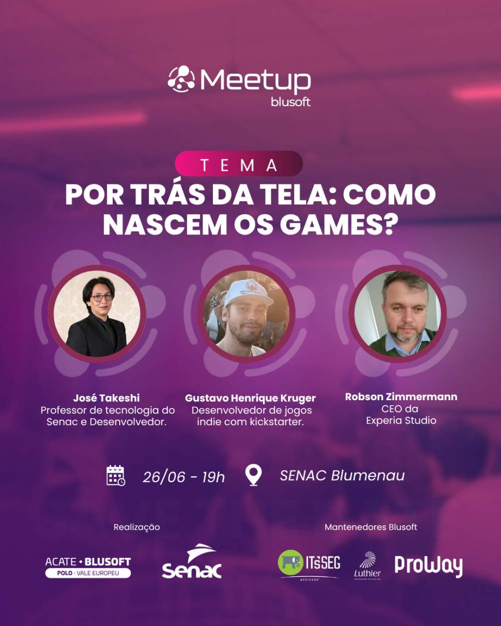 Meetup Blusoft promove imersão no universo da criação de games em Blumenau