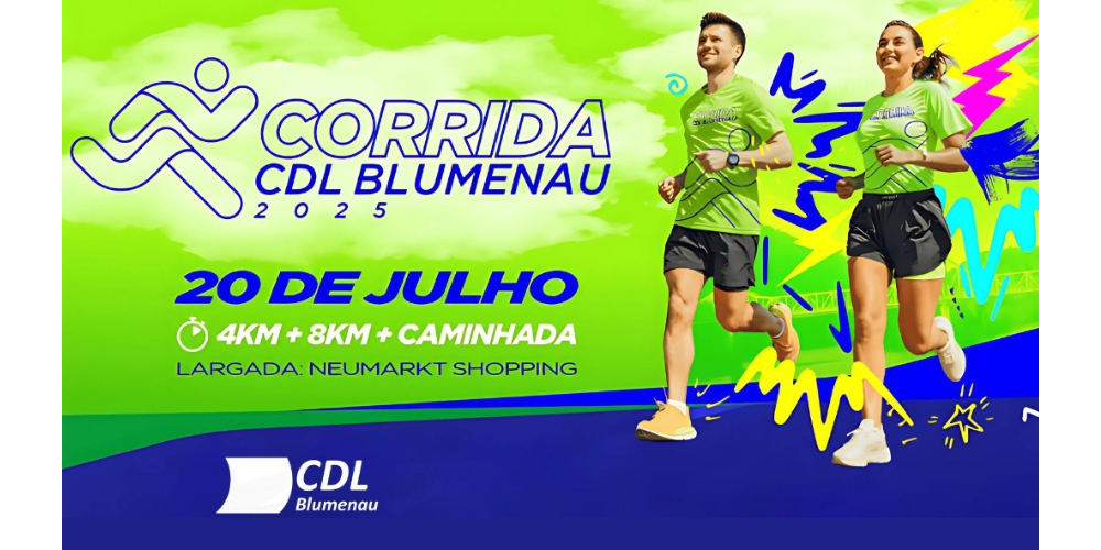 Corrida CDL Blumenau 2025: saiba como retirar seu kit e confira a programação completa