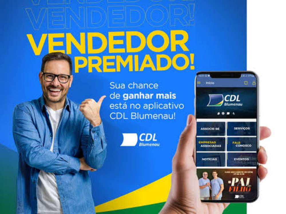 Vendedores agora podem ganhar prêmios com nova campanha da CDL Blumenau