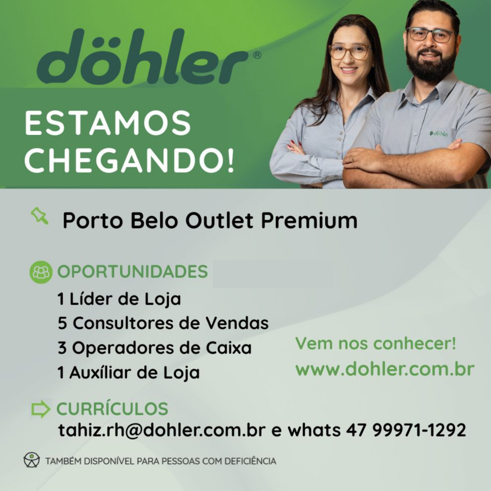 Döhler abre contratações para nova loja em Santa Catarina