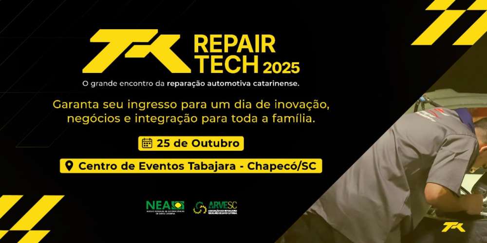 Chapecó recebe Repair Tech 2025, maior desafio técnico da reparação automotiva em Santa Catarina