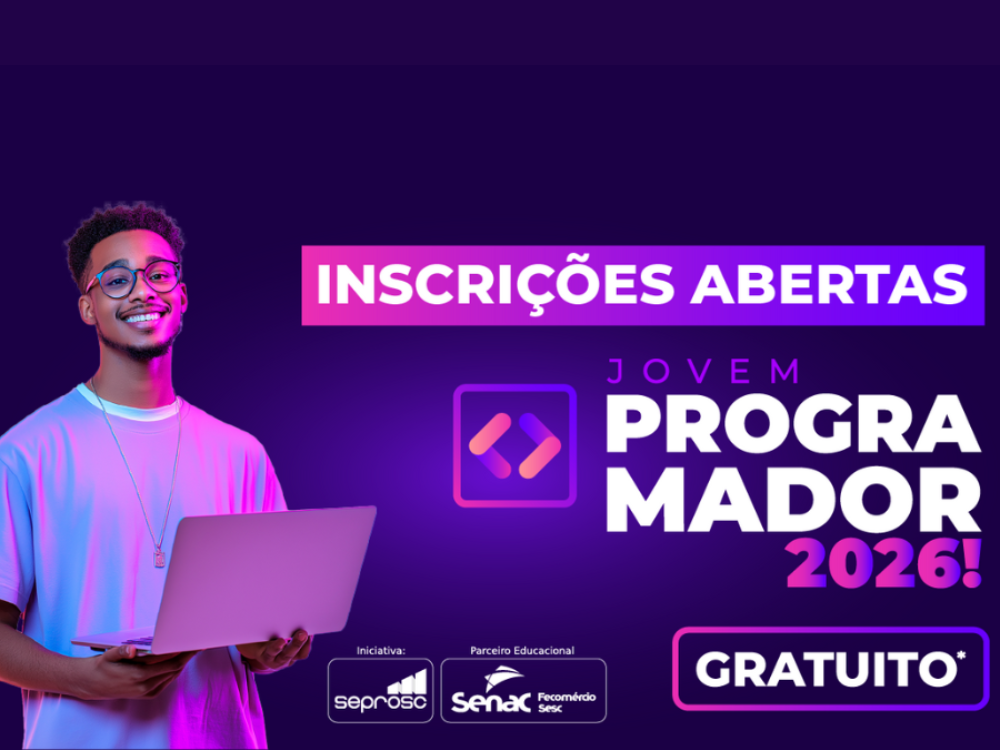 Jovem Programador 2026 está com inscrições abertas para sua maior edição em Santa Catarina