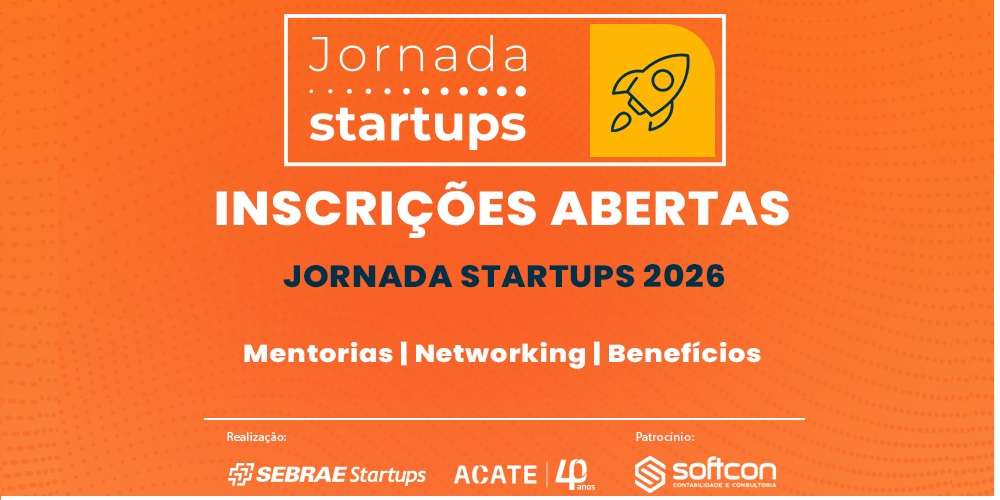 Jornada Startups 2026 seleciona até 150 novos negócios de tecnologia em Santa Catarina