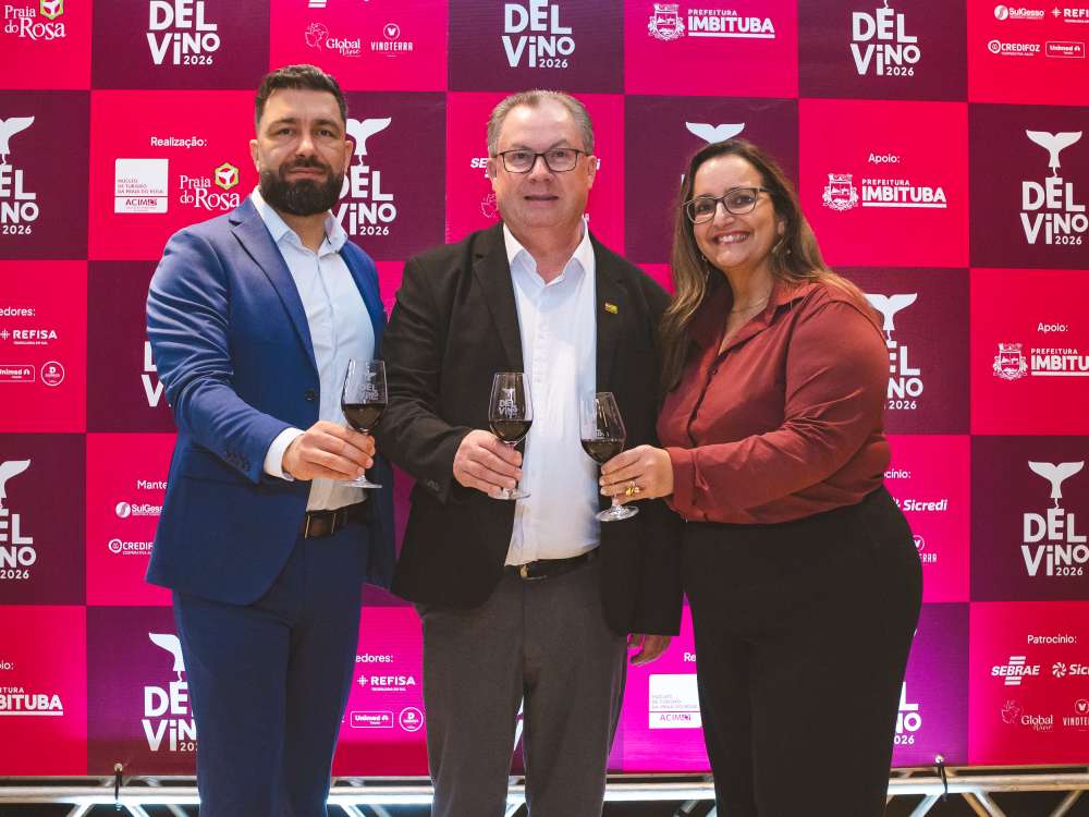 Del Vino 2026 é lançado em Florianópolis com casa cheia e muitos brindes ao inverno catarinense