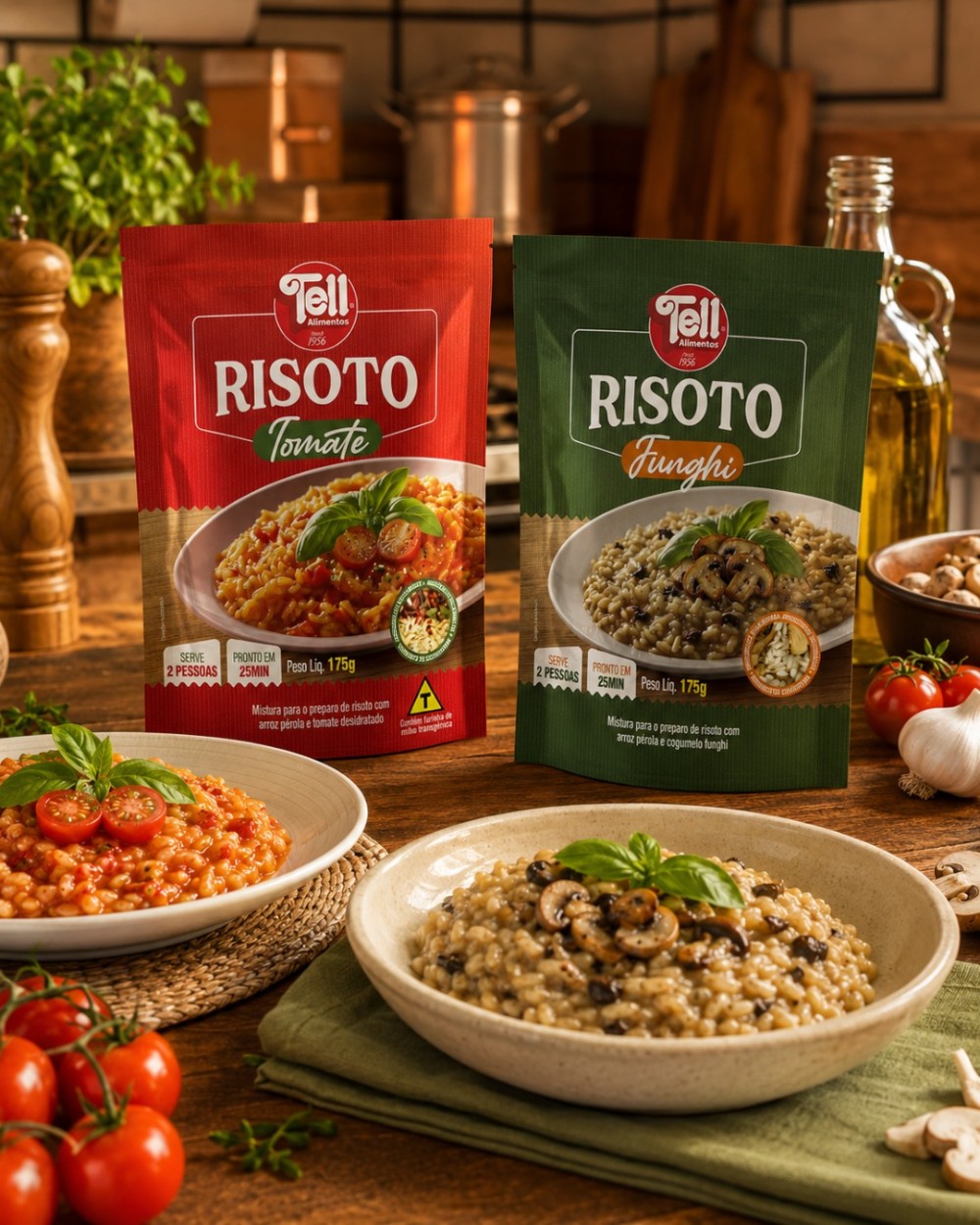 Com arroz brasileiro desenvolvido em Santa Catarina, Tell Alimentos entra no mercado de risotos