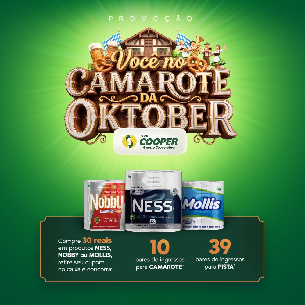 IPEL e Rede Cooper levam consumidores para a Oktoberfest em promoção que distribui 170 ingressos